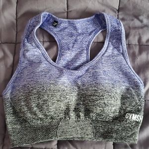 Gymshark Ombre Seamless Sports Bra XS Indigo/Black